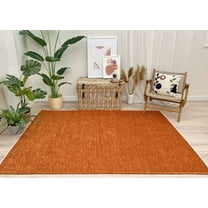 Alfa Rich 3x5 Orange Area Rugs for Living Room Bedroom Kitchen Cotton Washable Pet Friendly Runner
