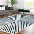 thumbnail image 1 of Alfa Rich 4x6 Area Rugs, Ultra-Thin Geometric Grey Blue Rug, Non-Slip Machine Washable, Easy Clean, Pet Friendly Rugs, 1 of 6
