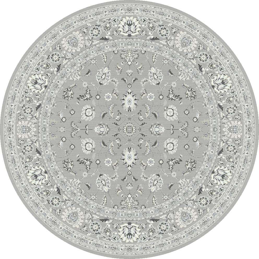 Alfa Rich 5x5 Area Rugs, UltraThin Oriental Grey Rug, NonSlip Machine