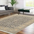 thumbnail image 1 of Alfa Rich 5x7 Area Rugs, Ultra-Thin Oriental Black and Gold Rug, Non-Slip Machine Washable, Easy Clean, Pet Friendly Rugs, 1 of 6