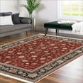 thumbnail image 1 of Alfa Rich 5x7 Area Rugs, Ultra-Thin, Oriental, Blue and Red Rug, Non-Slip, Machine Washable, Easy Clean, Pet Friendly Rugs, 1 of 6