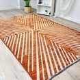 thumbnail image 1 of Alfa Rich 5x8 Geometric Pattern Burnt Orange Cream Washable Woven Cotton Area Rugs, 1 of 4