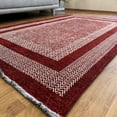 thumbnail image 1 of Alfa Rich 5x8 Scandinavian Style Red Burgundy Washable Woven Cotton Area Rugs, 1 of 4