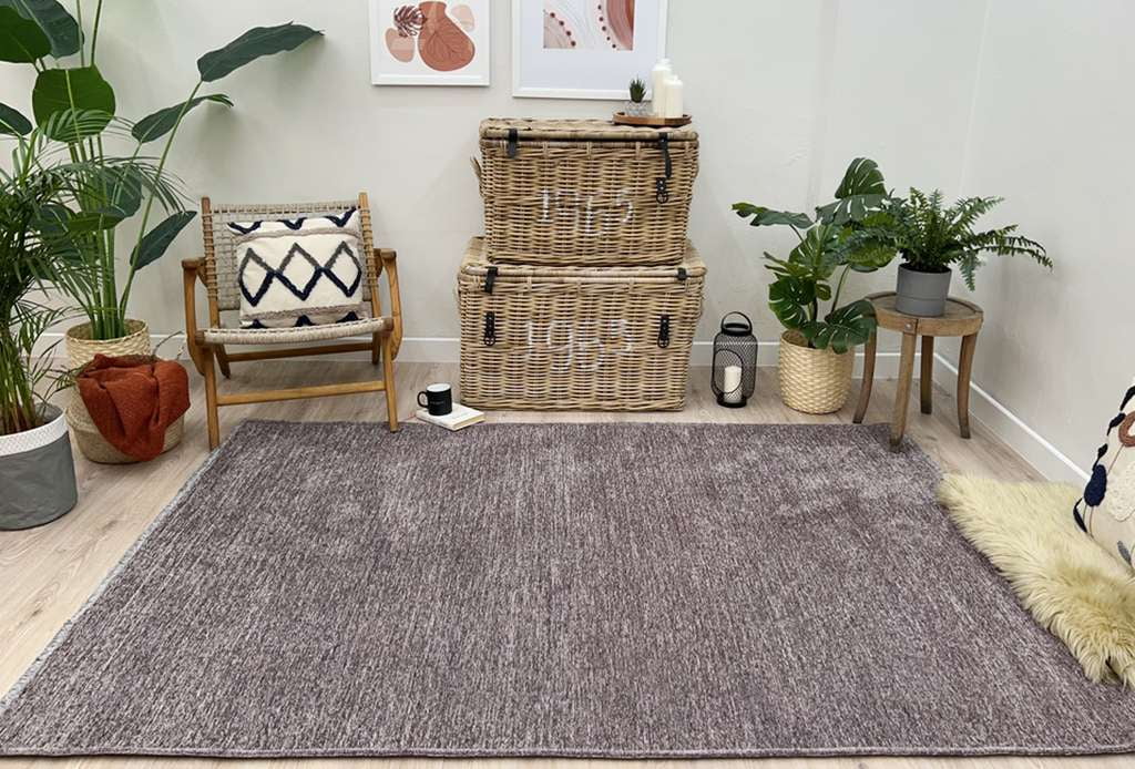 Alfa Rich 7x10 Dark Grey Area Rugs for Living Room Bedroom Decor Cotton