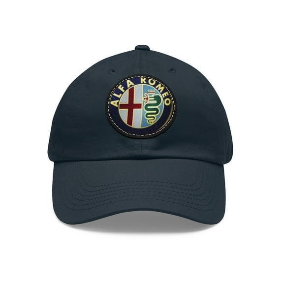 Alfa Romeo Dad Hat with Leather Patch (Round)