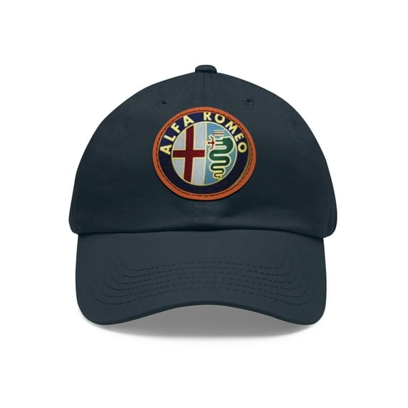 Alfa Romeo Dad Hat with Leather Patch (Round)