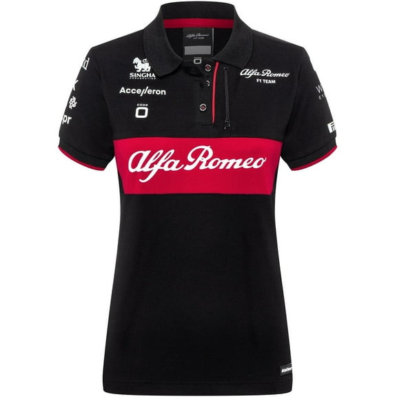 Alfa Romeo Racing F1 Women's Team Polo Shirt - Black