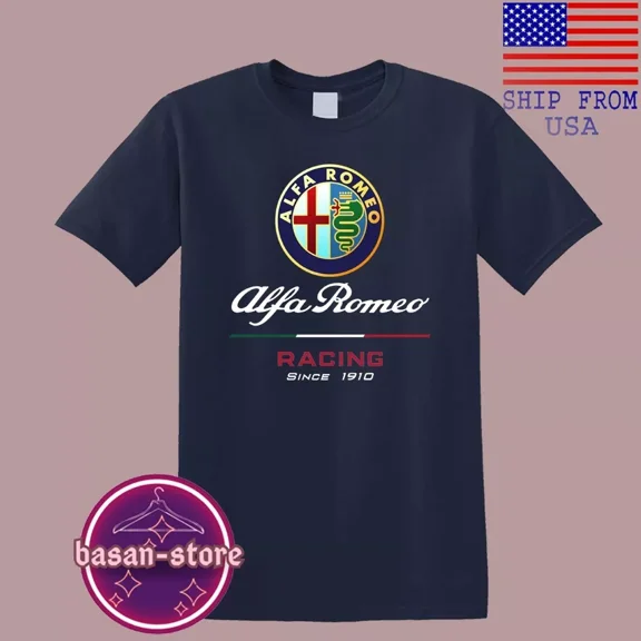 Alfa Romeo Racing Since 1910 Men's Navy T-Shirt Size S-5XL