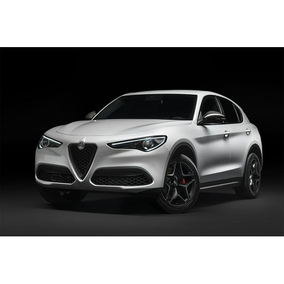 Alfa Romeo Stelvio TI Sports Car Luxury Wall Poster - 12x18 Inch Laminated Poster - Stunning Detail and Bold Colors