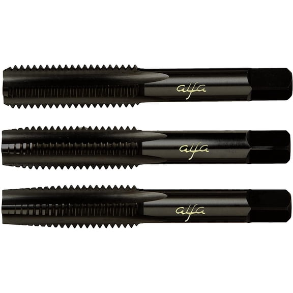 Alfa Tools HTS80034 3/8-16 Hss Black Oxide Alfa Hand Tap Set Made In USA,