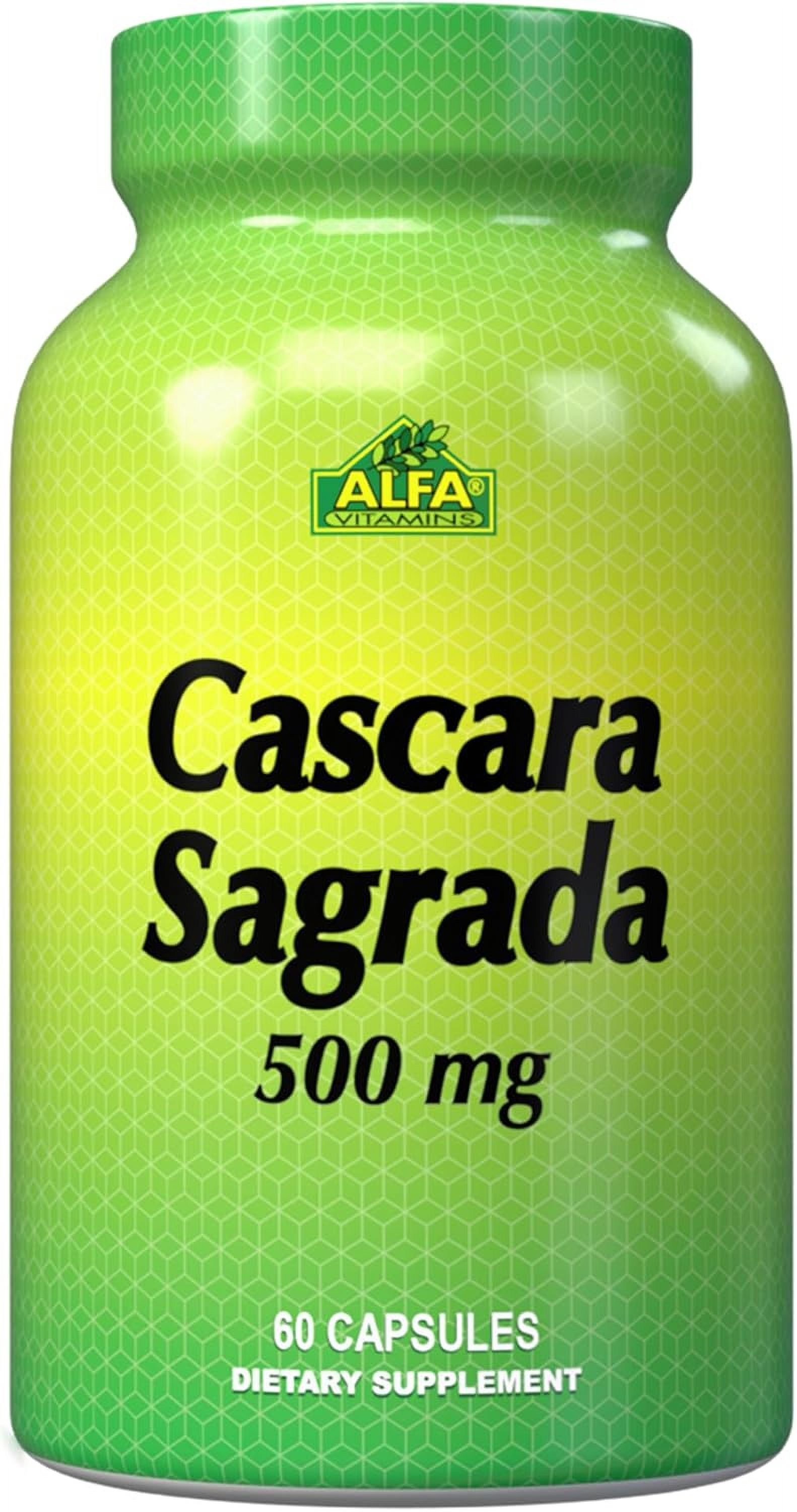 Alfa Vitamins Cascara Sagrada Herbal Supplement 500 MG Helps Support