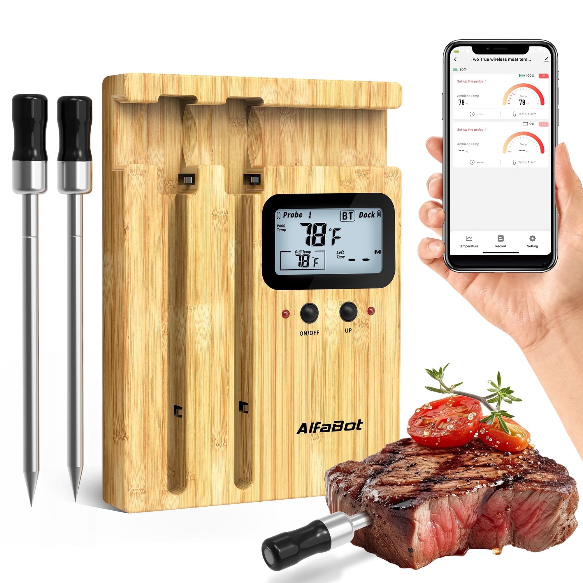 Free Shipping! AlfaBot Wireless Meat Thermometer Digital with