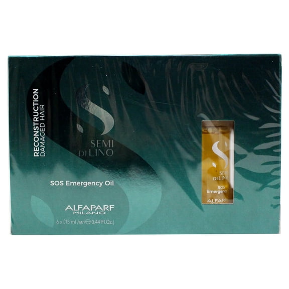 AlfaParf - Semi Di Lino Reconstruction SOS Emergency Oil (Damaged Hair) - 6x13ml/0.44oz