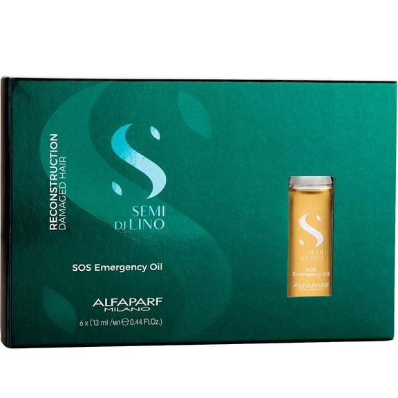 AlfaParf - Semi Di Lino Reconstruction SOS Emergency Oil (Damaged Hair) - 6x13ml/0.44oz
