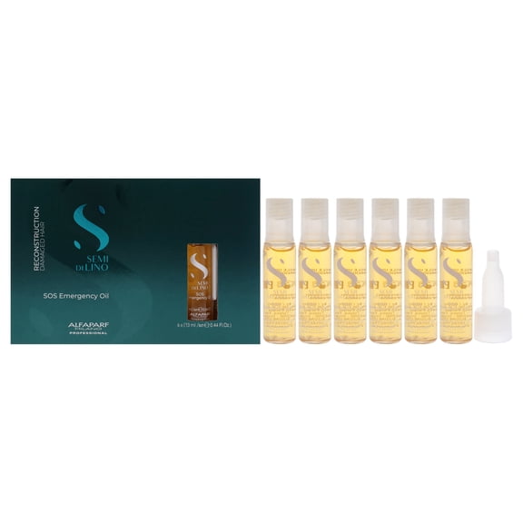 AlfaParf - Semi Di Lino Reconstruction SOS Emergency Oil (Damaged Hair) - 6x13ml/0.44oz