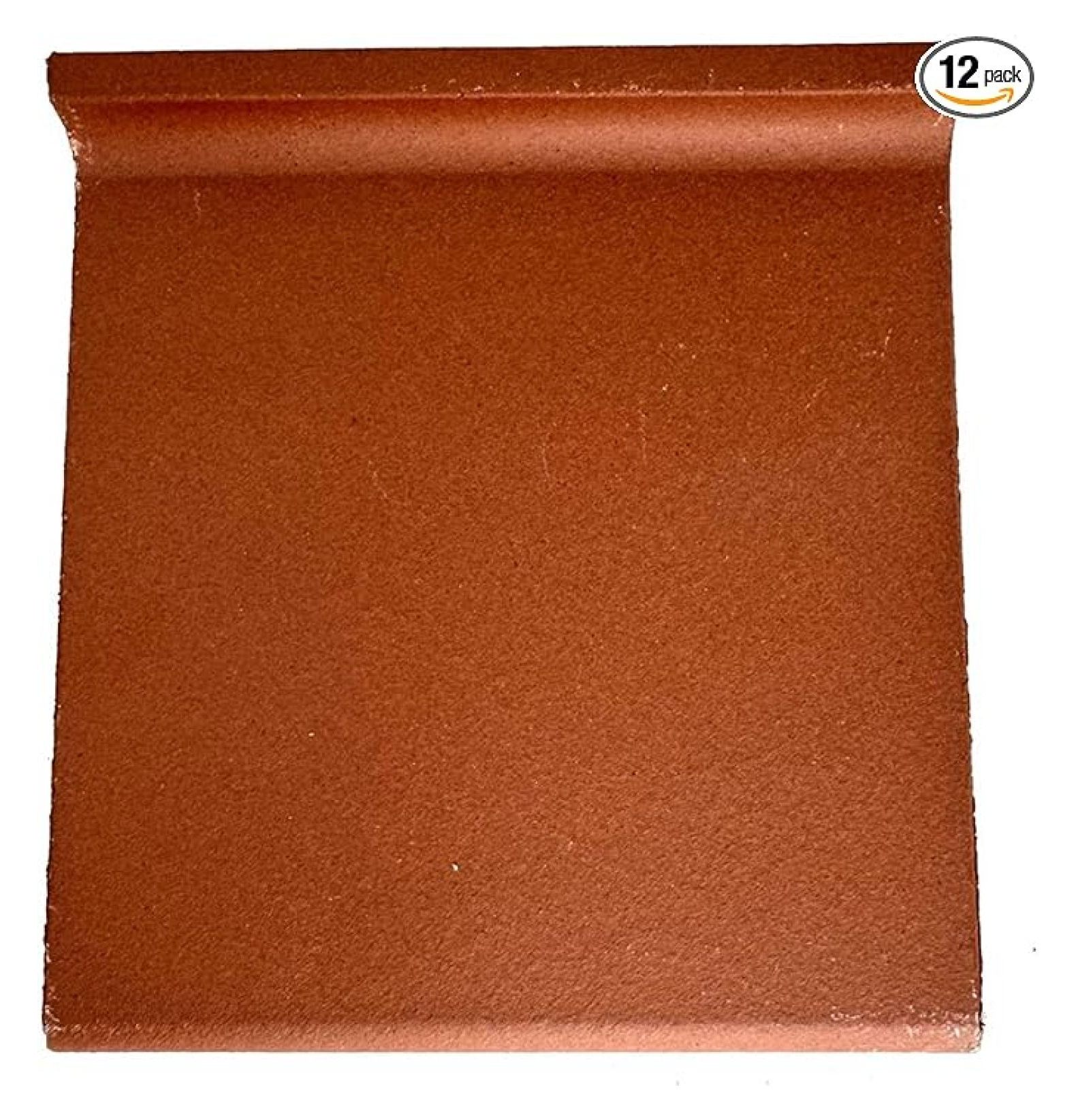 Alfagres 6x6 Colonial Red Quarry Cove Base Tile, Matte Non-Slip Ceramic for Wall & Floor, Indoor & Outdoor Use, Heavy-Duty Durable Design  Pack of 12 Tiles