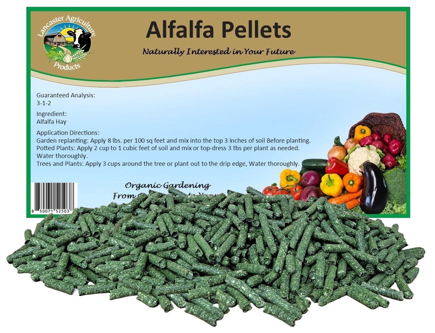 Alfalfa Meal Pellets 16 Pounds Fertilizer for Flowers, Vegetables & Trees - Ideal Rabbit Food, Hamster Food, Timothy Hay Alternative - Lancaster Agriculture Products