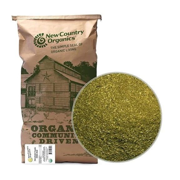 Alfalfa Meal Plant Fertilizer & Feed Supplement - Certified Organic & Non-GMO - Feed Grade - Suitable As Organic Feed Supplement & Organic Fertilizer - 50 Lbs
