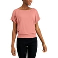 thumbnail image 1 of Alfani Banded-Hem Boat-Neck Top Sunrise Coral XS, 1 of 1
