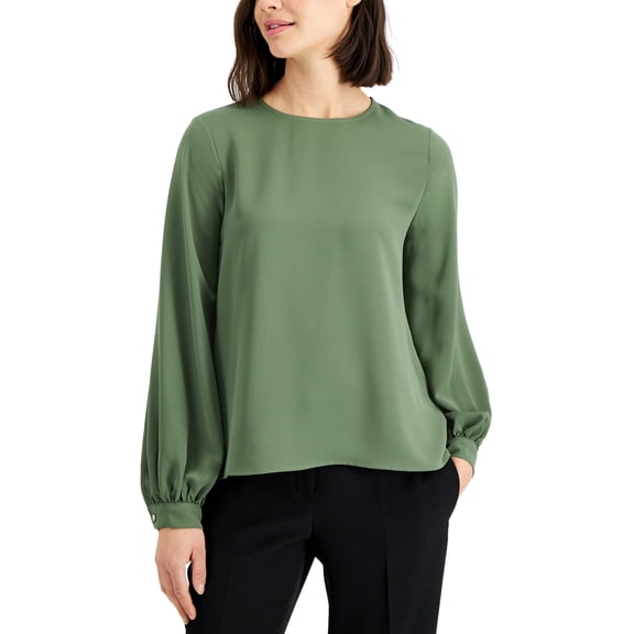 Alfani Bishop-Sleeve Blouse Brush XL
