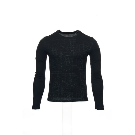 Alfani Black Graphic T-Shirt Tee Shirt, Size Large