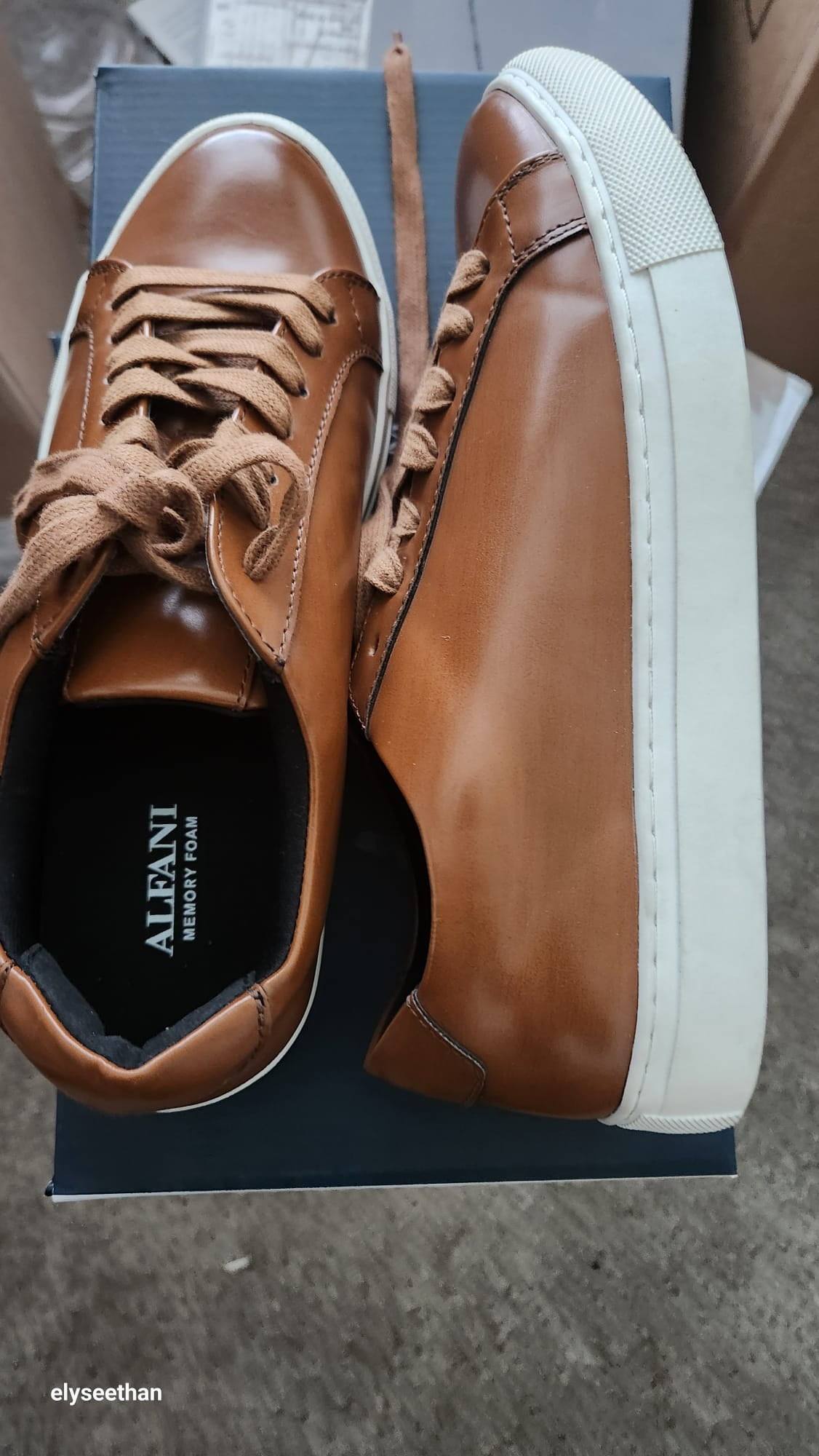 Alfani; Casual & Dress Shoes Memory Foam Casual & Dress Shoes, Brown, 7M