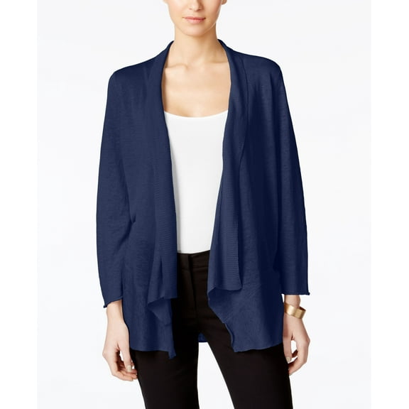 Alfani Draped Cardigan Navy Nautical XS