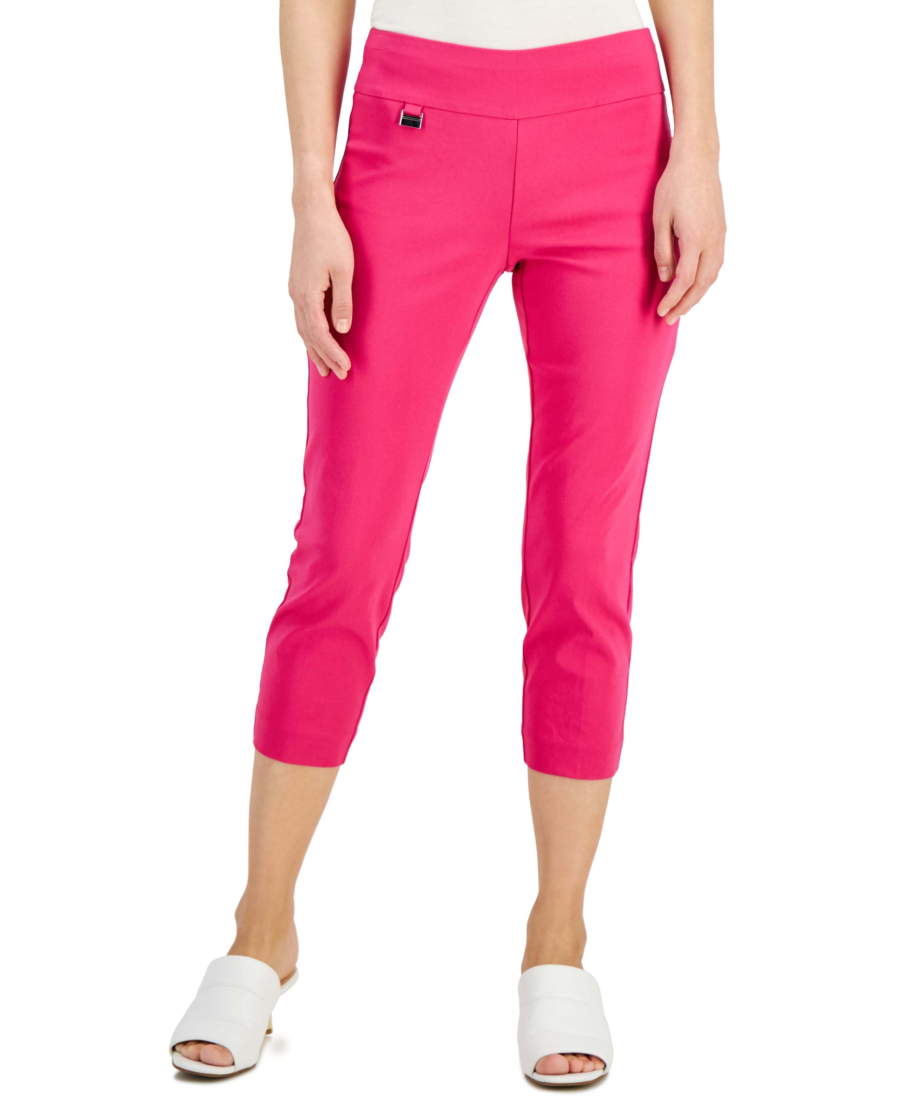 Alfani Essential Capri Pull On With Tummy Control Berry Haze 10P Walmart