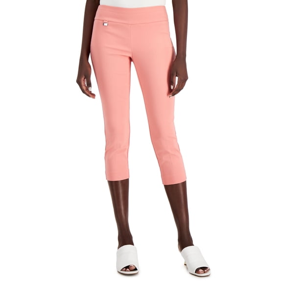 Alfani Essential Capri Pull On With Tummy Control Sizes Sunrise Coral 6