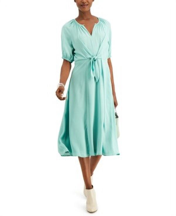 Alfani GREEN Women's Tie-Front Midi Dress, US Large - Walmart Business  Supplies