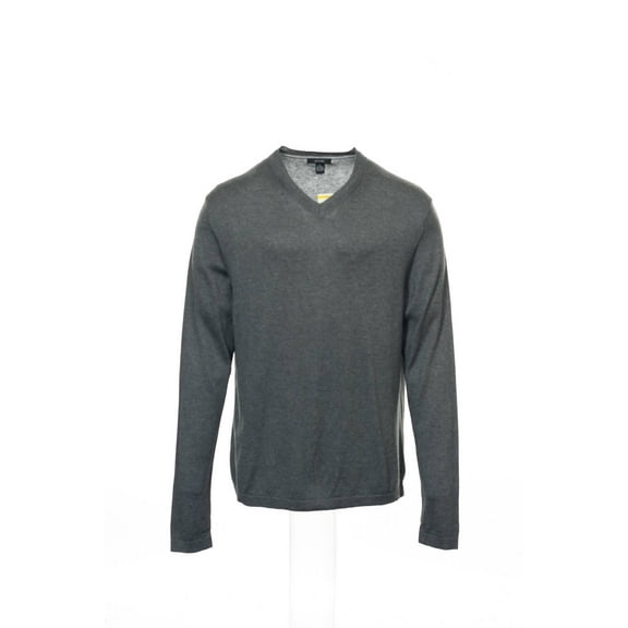 Alfani Gray Heather V-Neck Sweater , Size Medium