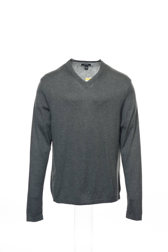 Gray Heather V-Neck Sweater , Size Medium