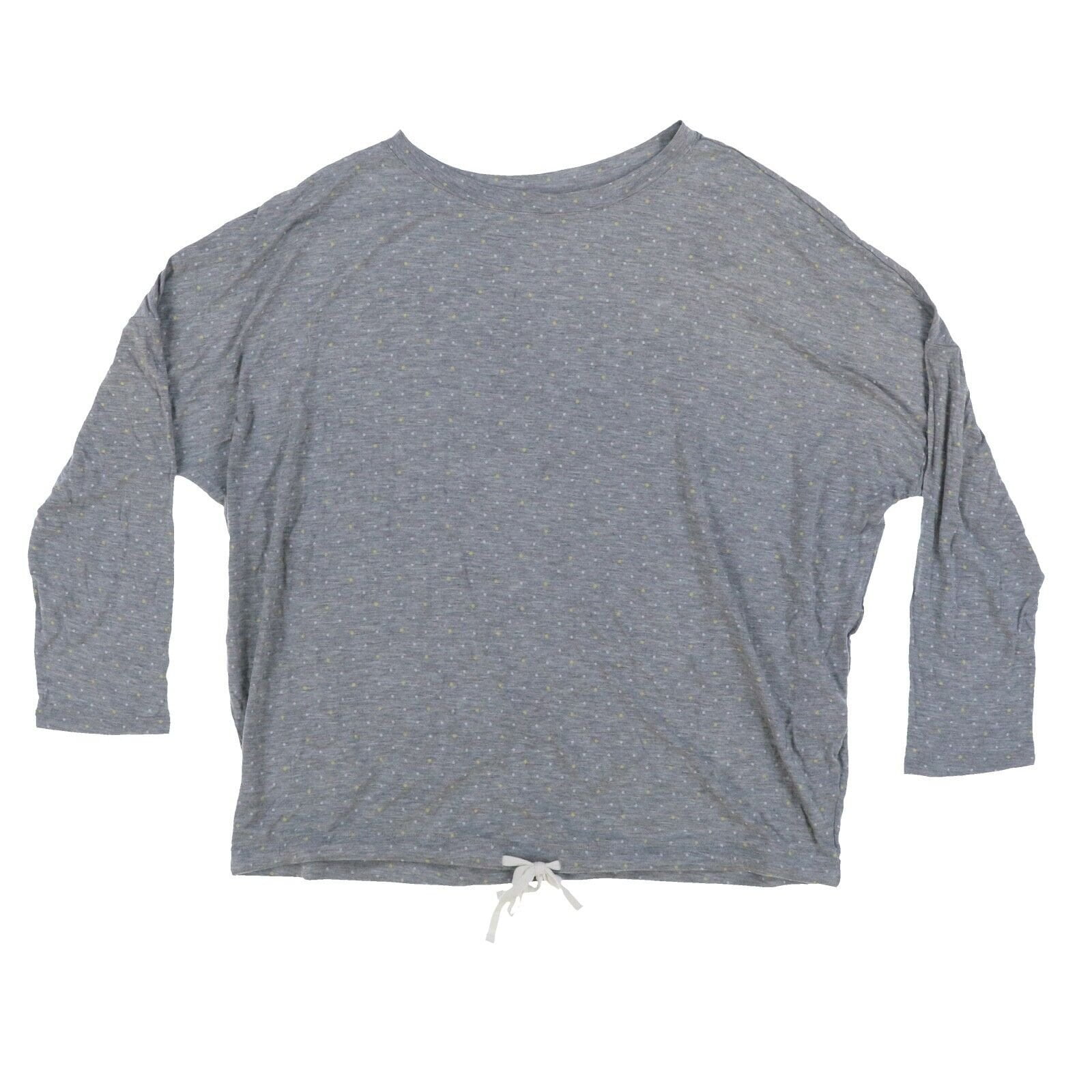 Plus Relaxed Long Sleeve Tie Waist Top main image 1