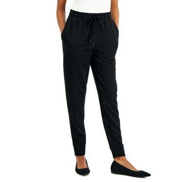 Alfani Knit Jogger Pants Deep Black L