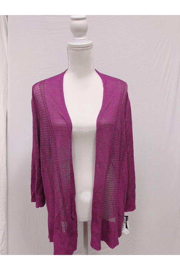 Lace Purple Cardigan 2X-NWT
