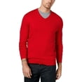 thumbnail image 1 of Alfani Mens Sweater Jester Medium V-Neck Solid Knit Pullover, 1 of 3