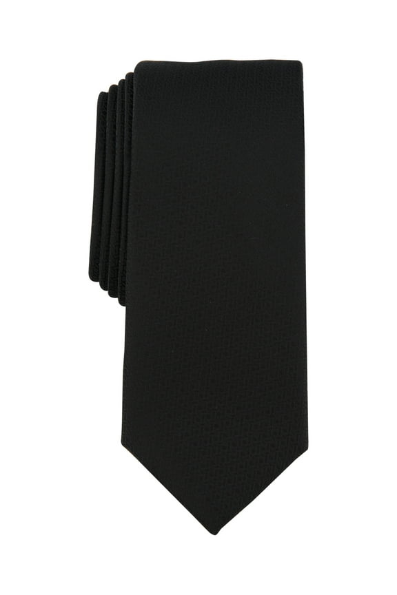 Men Regular fit Slim Tie Necktie One Size Black Geometric