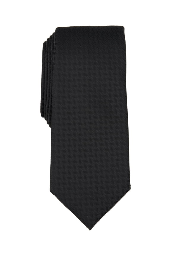 Men Regular fit Tie Necktie One Size Black Slim Geometric
