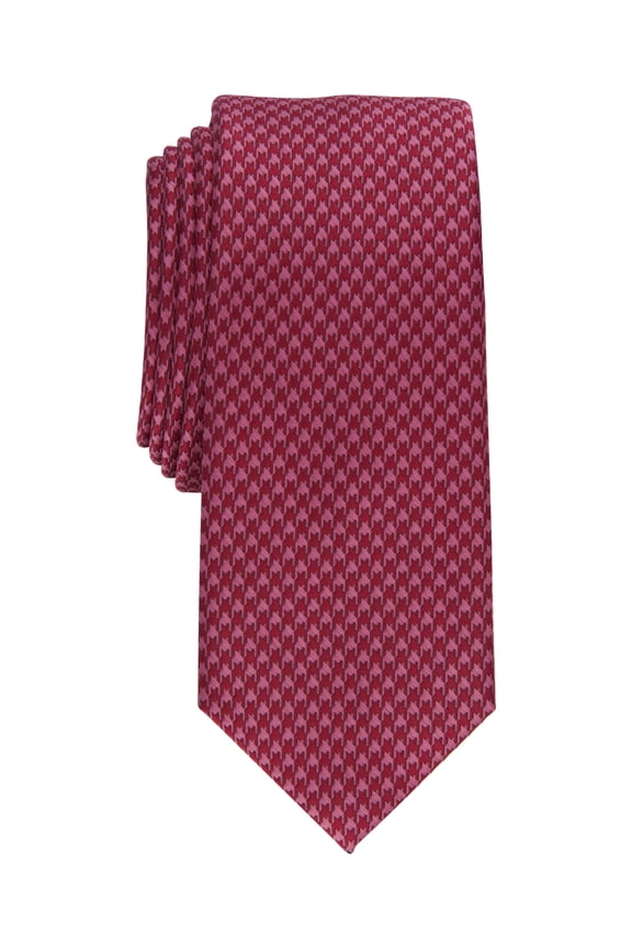 Men Regular fit Tie Necktie One Size Red Houndstooth