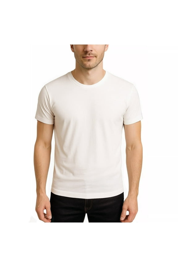 Mens 4-Pack Classic Crewneck T Shirt Tagless Undershirts White Large $40