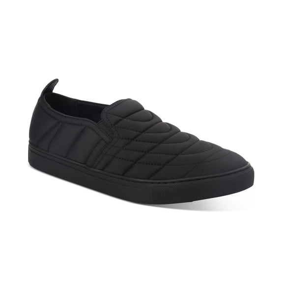 Alfani Men’s Cooper Quilted Slip-On Sneakers Shoes, Black, 9
