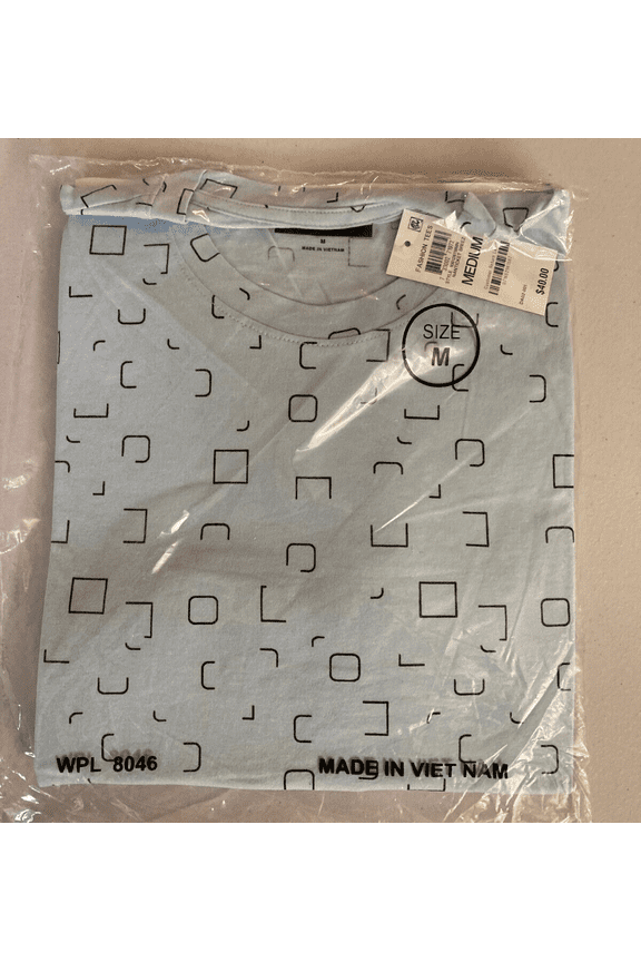 Men's Cotton Square Graphic T-Shirt, Medium