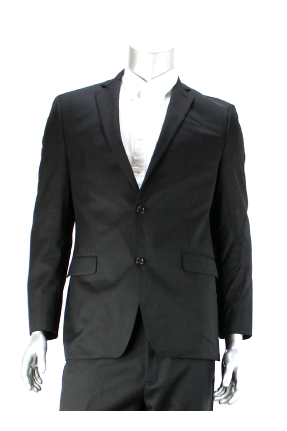 Men's Deep Black Regular Fit Jacket 42R