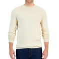 thumbnail image 1 of Alfani Men's Long-Sleeve Crewneck Merino Sweater, Brown Rice, XL, 1 of 2