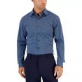 thumbnail image 1 of Alfani Men's Slim Fit 2 Way Geometric Print Dress Shirt Blue 15-15.5 32/33, 1 of 1