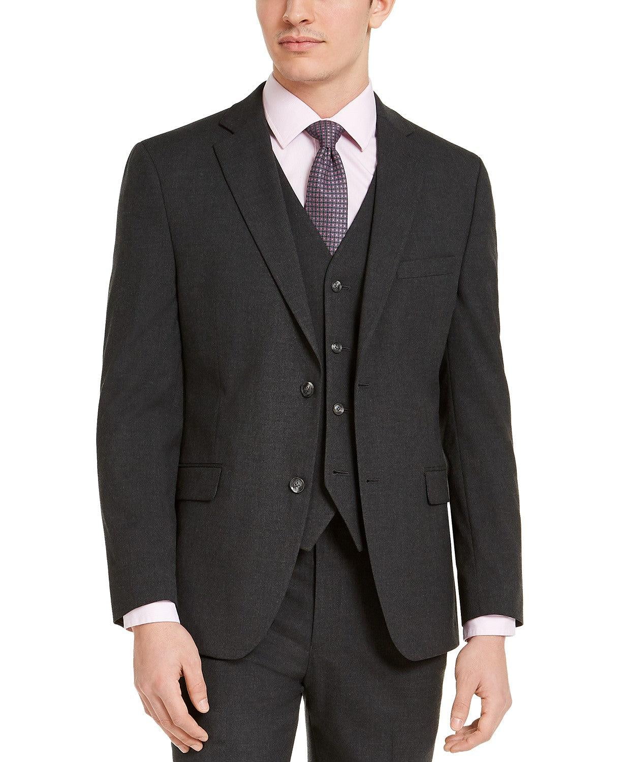 Alfani Men's SlimFit Stretch Solid Suit Jacket Charcoal Grey 40L