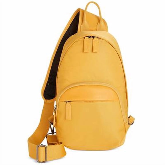 Alfani Mens Sling Backpack, Mustard