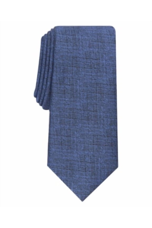 Men's Solid Slim Tie Light Navy Blue Necktie