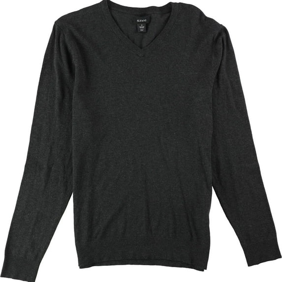 Alfani Men's Solid V-Neck Cotton Sweater Black Size Medium