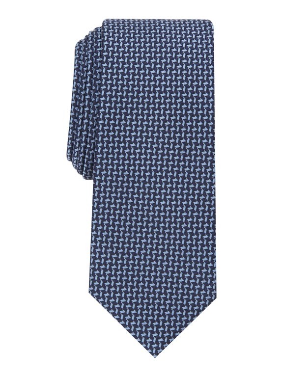 Men's Tie Palazzo Mini Necktie, Navy Blue